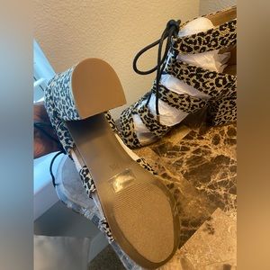 Leopard Block heels